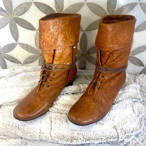Woman Soft Leather Boots -Brown